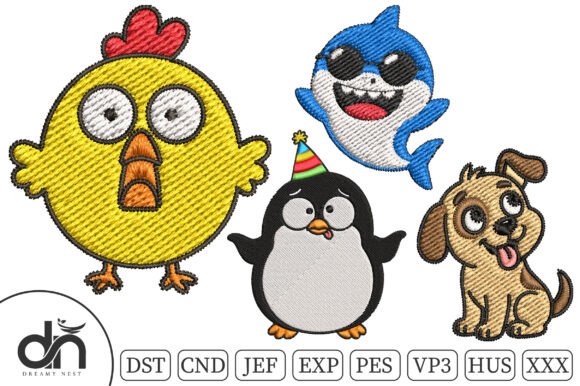 4 Funny Animal Friends Embroidery Design – A Craft Fair Must-Have?