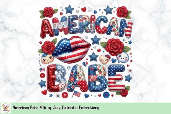 American Babe 4th of July Embroidery