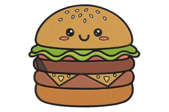 Burger Junk Food Embroidery Design Review
