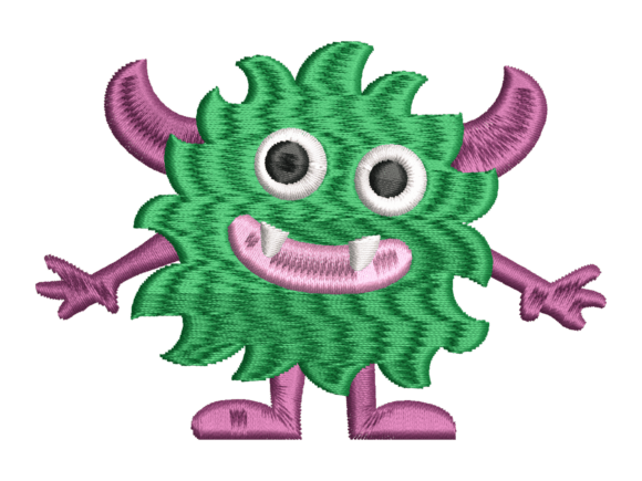 Cute Germ Monster Embroidery