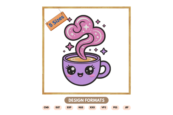 Cute Magical Coffee Cup Embroidery File Review