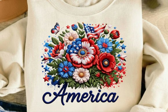 Faux Yarn Embroidery Boho Floral USA Png Review