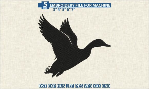 Flying Duck DST PES Embroidery Design Review