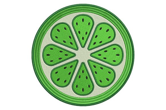 Green Lime Embroidery Design