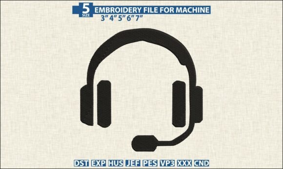 Headset Machine Embroidery DST PES Files Review