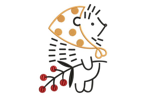 Hedgehog with Berries Embroidery: A Designer’s Review for Boutique Sweatshirts