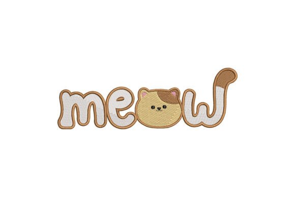 Meow Cat Word Embroidery Review for Craft Fairs