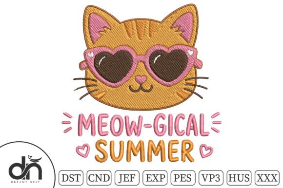 Meow-gical Summer Cat Embroidery Design Review