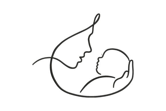 Mother and Baby Line Embroidery: A Thoughtful Addition for Etsy Sellers and Craft Entrepreneurs
