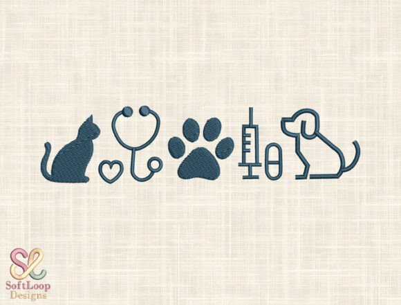 Pet Care Icons Embroidery Design Review