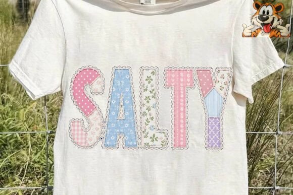 Salty Faux Embroidery Patch PNG Review