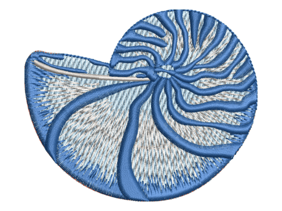 Spiral Seashell Embroidery: A Coastal Charm for Personalized Gifts
